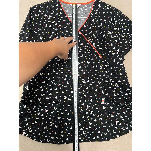 Lot of 3 Cherokee Revolution Workwear & Code Happy Womens V Neck Scrub Top Sz L - Picture 7 of 8